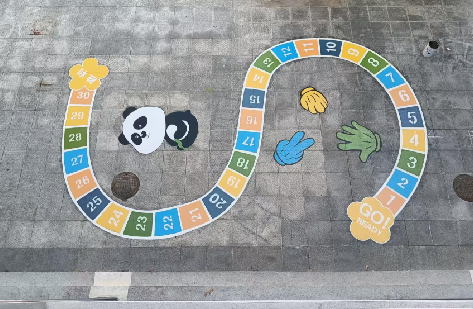 墨江地面游戏彩绘