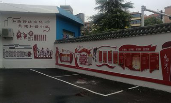 墨江社区文化墙的创意设计。