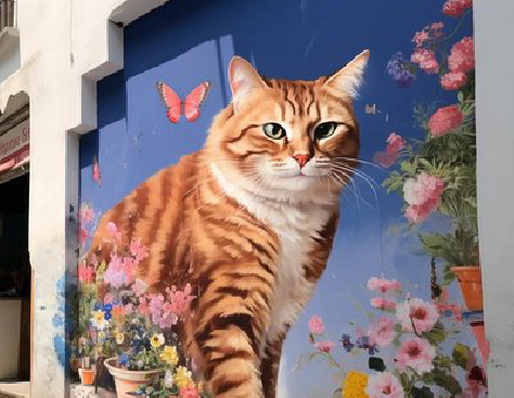 墨江自己绘制有个性的手绘墙