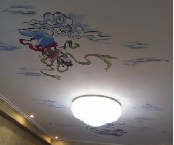 墨江如何快速绘制天花板上的手绘墙？