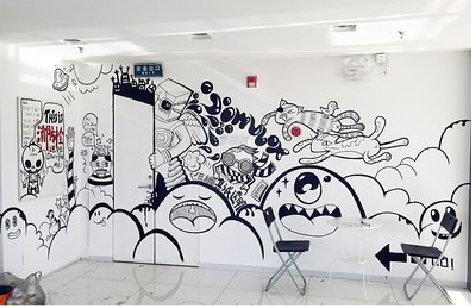 墨江手绘墙并非传统涂鸦。